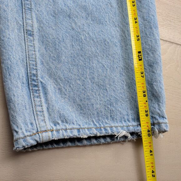 Agolde Criss Cross Jeans Womens 27 Blue Light Wash Denim Button Fly USA - Picture 12 of 15